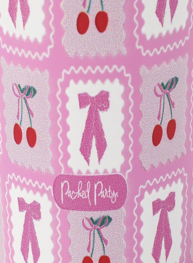 Packed Party Cherries Pink 40 Oz Stainless Steel Tumbler With Handle - Image 5